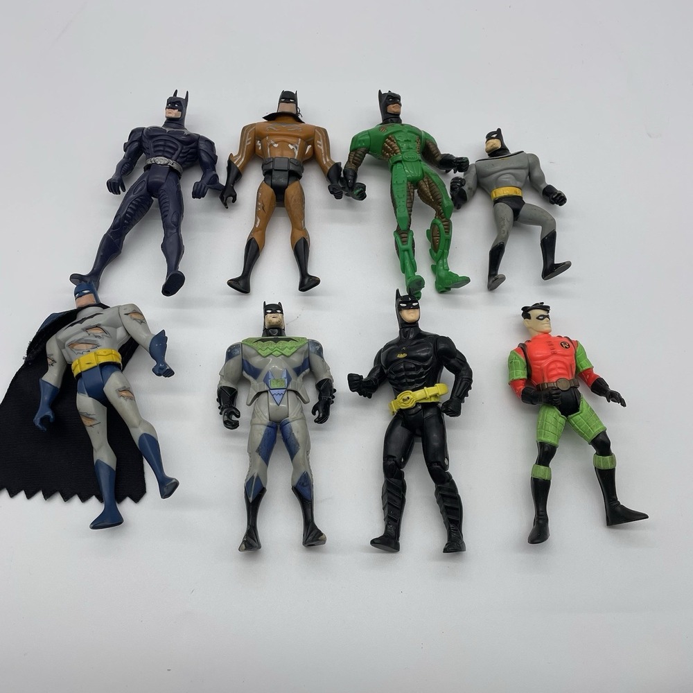 Vtg‎ Batman Animated Series Batman Action Figures 5" Lot Of 8- Action Figures